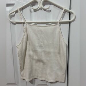 American eagle Cream Ribbed Tank Top